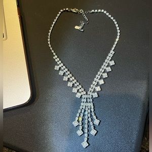 Silver Rhinestone Costume Jewelry necklace